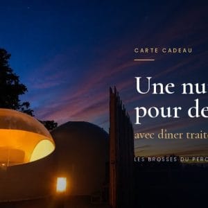 Carte cadeau - Une nuit pour deux avec deux dîners traiteurs